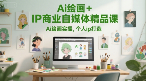 Ai绘画+IP商业自媒体精品课，Ai绘画实操，个人ip打造-旺仔资源库
