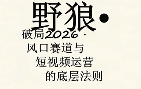 野狼团队·多平台实操运营课，覆盖AI口播、服装、好物、漫剪等热门玩法(更新4月29日)-旺仔资源库