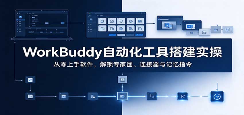 WorkBuddy自动化工具搭建实操:从零上手软件,解锁专家团、连接器与记忆指令-旺仔资源库