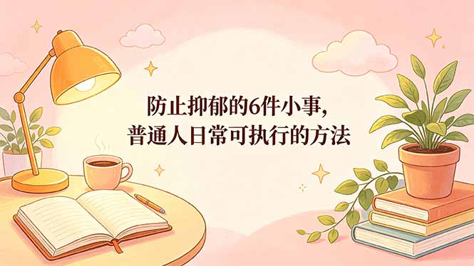 付费文章：防止抑郁的6件小事，普通人日常可执行的方法-旺仔资源库