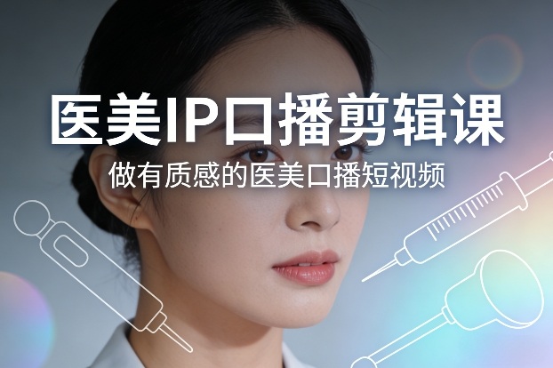 医美IP口播剪辑课，做有质感的医美口播短视频-旺仔资源库
