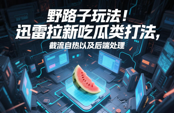 野路子玩法!迅雷拉新吃瓜类打法,截流自热以及后端处理-旺仔资源库