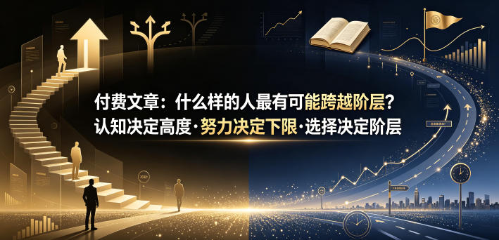 付费文章:什么样的人最有可能跨越阶层?认知决定高度·努力决定下限·选择决定阶层-旺仔资源库