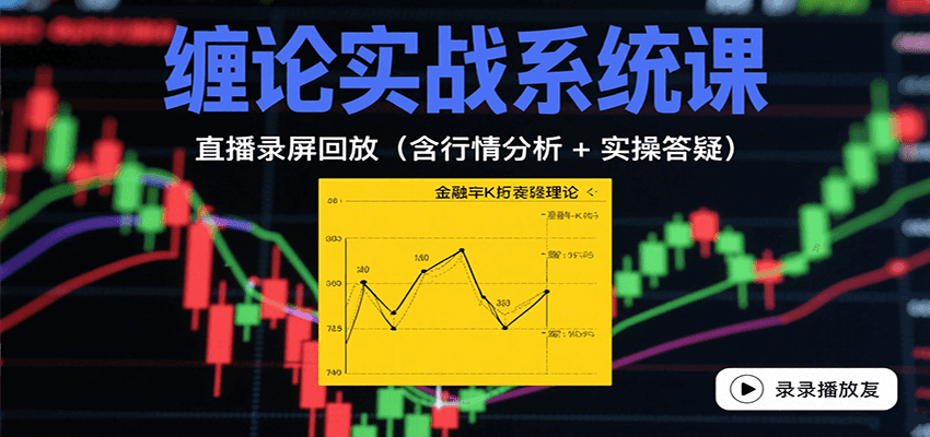 缠论实战系统课：直播录屏回放(含行情分析 + 实操答疑(更新8月)-旺仔资源库