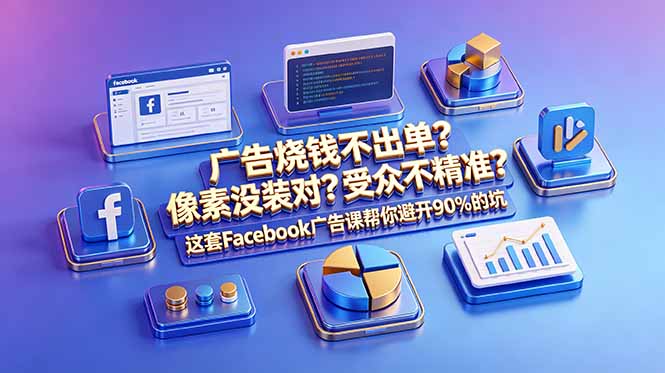 广告烧钱不出单？像素没装对？受众不精准？这套Facebook广告课帮你避开90%的坑-原创双语字幕-旺仔资源库