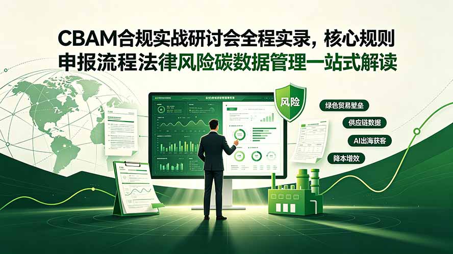 CBAM合规实战研讨会全程实录,核心规则申报流程法律风险碳数据管理一站式解读-旺仔资源库
