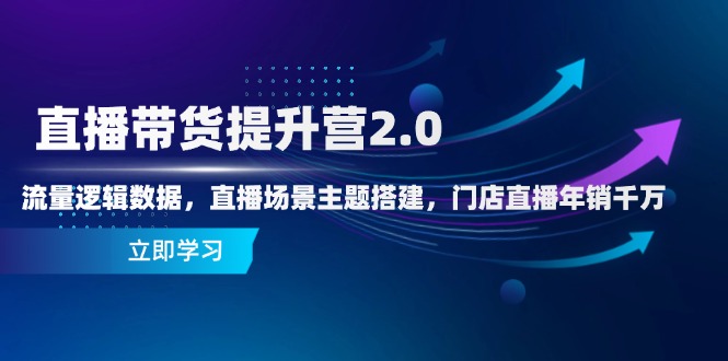 直播带货提升营2.0：流量逻辑数据，直播场景主题搭建，门店直播年销千万-旺仔资源库