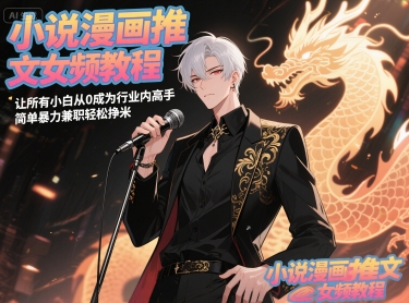 小说漫画推文女频教程，让所有小白从0成为行业内高手，简单暴力兼职轻松挣米-旺仔资源库