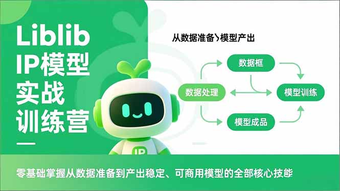 Liblib IP模型实战训练营，零基础掌握从数据准备到产出稳定、可商用模型的全部核心技能-旺仔资源库