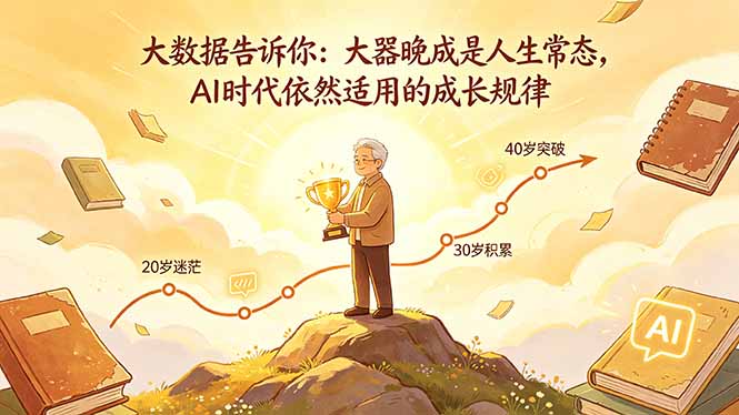付费文章：大数据告诉你：大器晚成是人生常态，AI 时代依然适用的成长规律-旺仔资源库