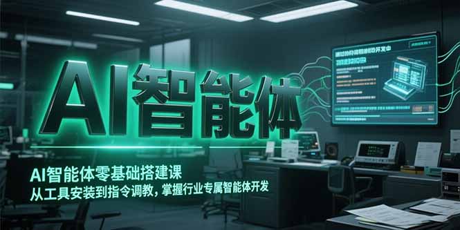 AI智能体零基础搭建课，从工具安装到指令调教，掌握行业专属智能体开发…-旺仔资源库