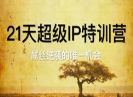 21天超级IP特训营，屌丝逆袭的唯一机会-旺仔资源库