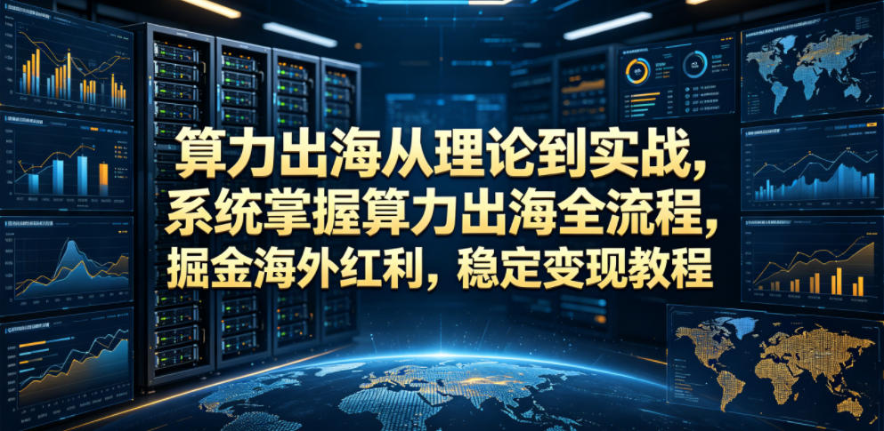 算力出海从理论到实战,系统掌握算力出海全流程,掘金海外红利,稳定变现教程-旺仔资源库