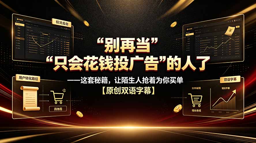 别再当“只会花钱投广告”的人了——这套秘籍,让陌生人抢着为你买单【原创双语字幕】-旺仔资源库