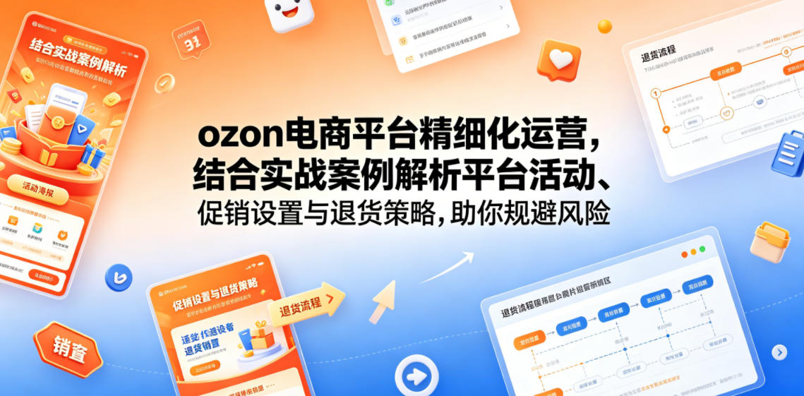 ozon电商平台精细化运营,结合实战案例解析平台活动、促销设置与退货策略,助你规避风险、提升销量-旺仔资源库