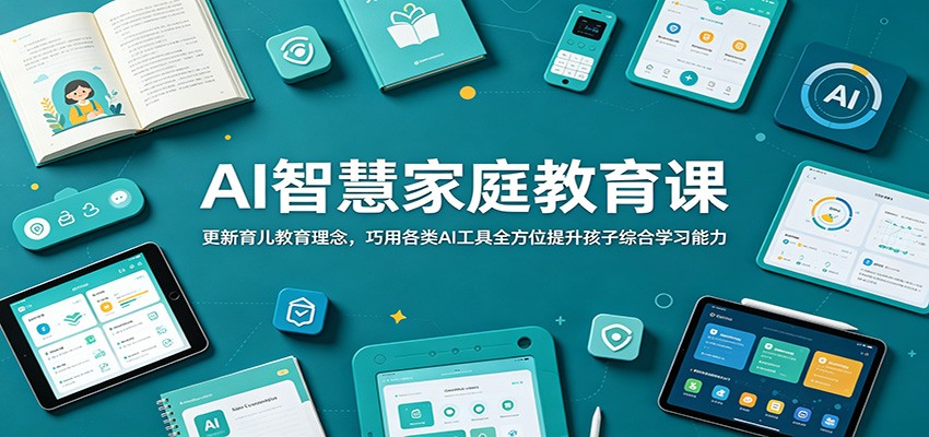 AI智慧家庭教育课:更新育儿教育理念,巧用各类AI工具全方位提升孩子综合学习能力-旺仔资源库