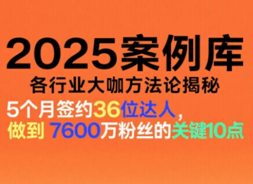 2025案例库,收录各行业大咖的方法论,各行业大咖方法论揭秘-旺仔资源库