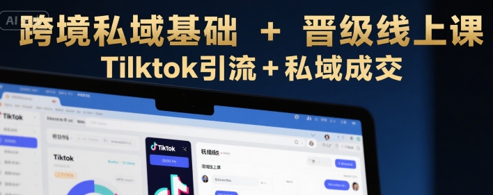 跨境私域基础+晋级线上课，Tilktok引流+私域成交-旺仔资源库