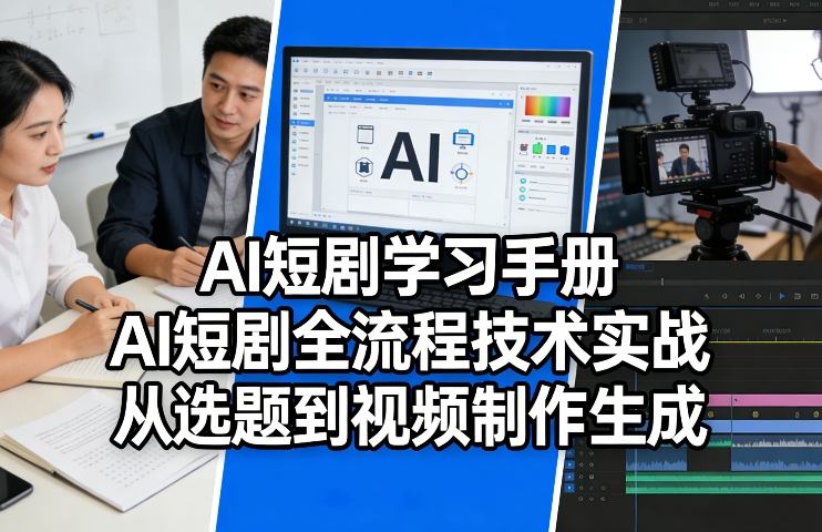 AI短剧学习手册，AI短剧全流程技术实战，从选题到视频制作生成-旺仔资源库