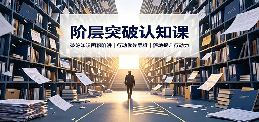 阶层突破认知课：破除知识囤积陷阱，行动优先思维，落地提升行动力-旺仔资源库