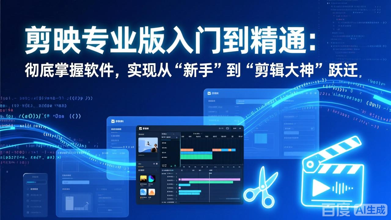 剪映专业版入门到精通：彻底掌握软件，实现从“新手”到“剪辑大神”跃迁-旺仔资源库