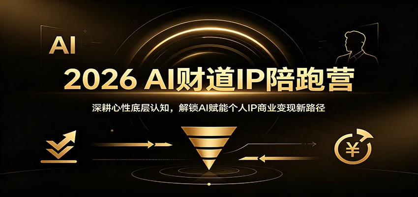 2026 AI财道IP陪跑营:深耕心性底层认知,解锁AI赋能个人IP商业变现新路径-旺仔资源库