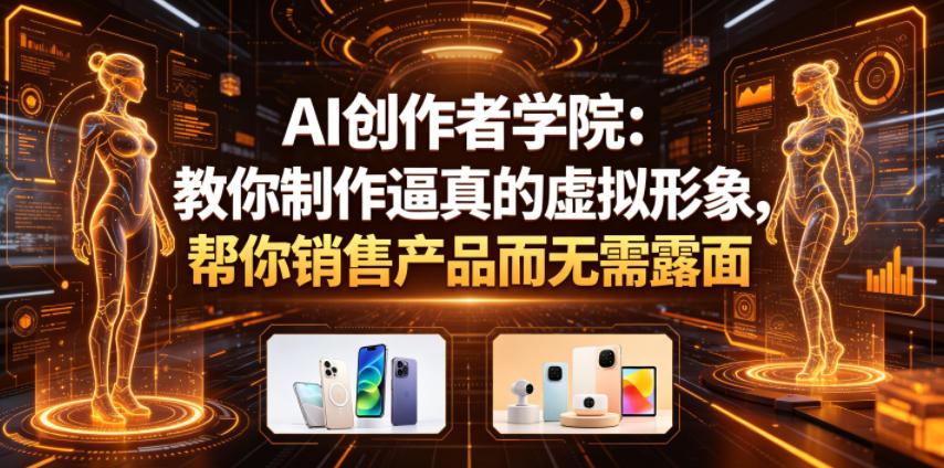 AI创作者学院：教你制作逼真的虚拟形象，帮你销售产品而无需露面【原创双语字幕】-旺仔资源库