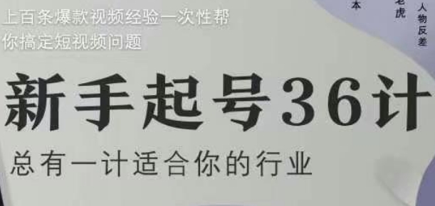 新手起号36计2.0，四年行业沉淀，上百条爆款视频经验一次性帮你搞定短视频问题-旺仔资源库