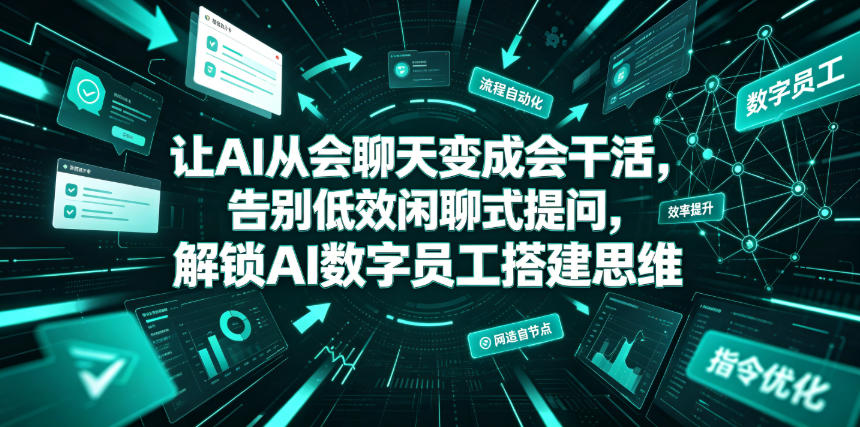 让AI从会聊天变成会干活，告别低效闲聊式提问，解锁AI数字员工搭建思维-旺仔资源库