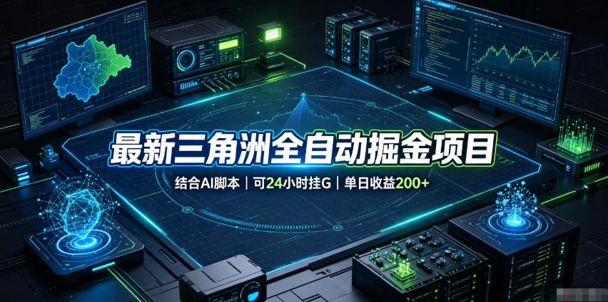 最新三角洲全自动掘金项目，结合AI脚本，可24小时挂G，单日收益200+【揭秘】-旺仔资源库