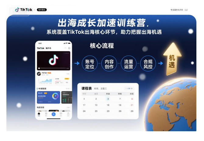 出海成长加速训练营，系统覆盖TikTok出海核心环节，助力把握出海机遇(更新)-旺仔资源库