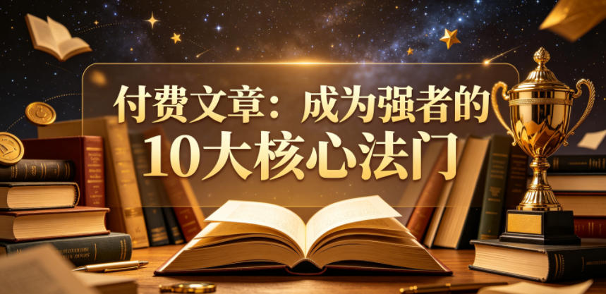 付费文章:成为强者的10大核心法门-旺仔资源库