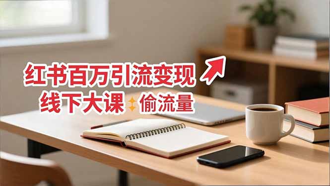 小红书百万引流变现-11月线下大课：分享从0到百万引流路径，手把手教偷流量、拿结果-旺仔资源库