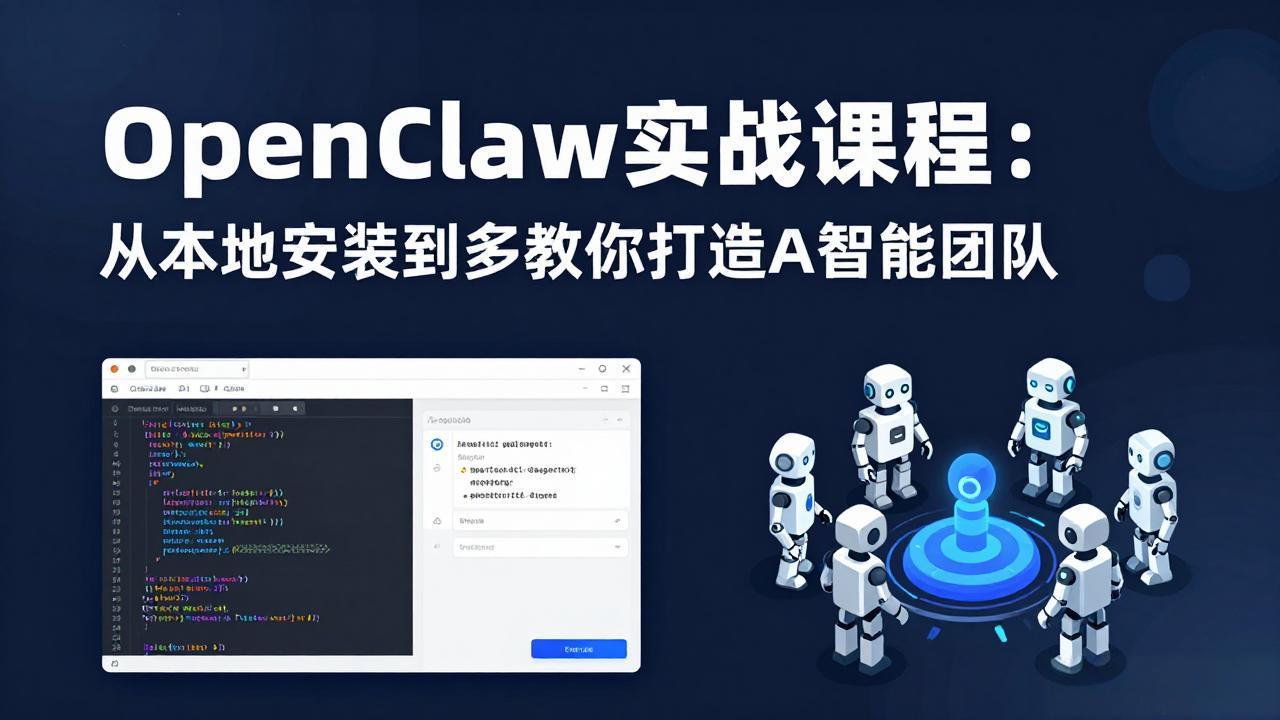 OpenClaw实战课程：从本地安装到多Agent协同，手把手教你打造AI智能团队-旺仔资源库