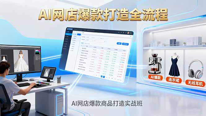 AI网店爆款商品打造实战班：AI技术实现商品图智能处理，快速搭建AI网店-旺仔资源库