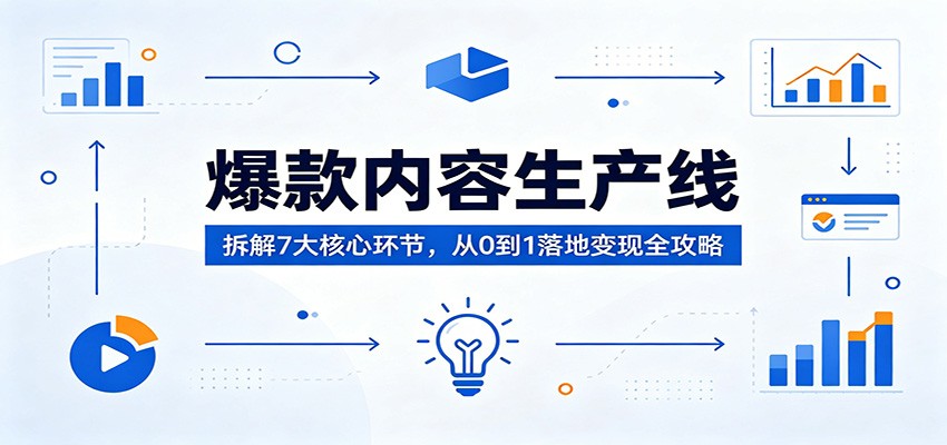 爆款内容生产线：拆解7大核心环节，从0到1落地变现全攻略-旺仔资源库