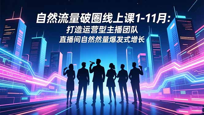 自然流量破圈线上课1-11月:打造运营型主播团队 直播间自然流量爆发式增长-旺仔资源库