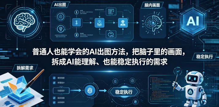 普通⼈也能学会的AI出图⽅法，把脑子里的画面，拆成AI能理解、也能稳定执行的需求【文档】-旺仔资源库