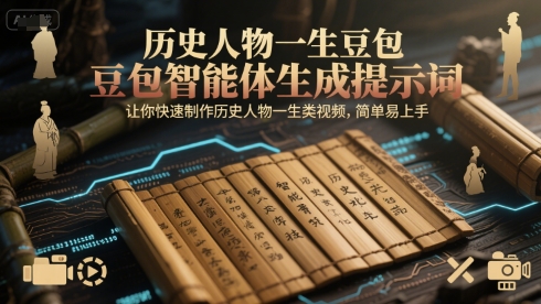 历史人物一生豆包智能体生成提示词，让你快速制作历史人物一生类视频，简单易上手-旺仔资源库