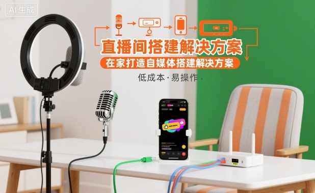 直播间搭建解决方案,在家打造自媒体搭建解决方案-旺仔资源库