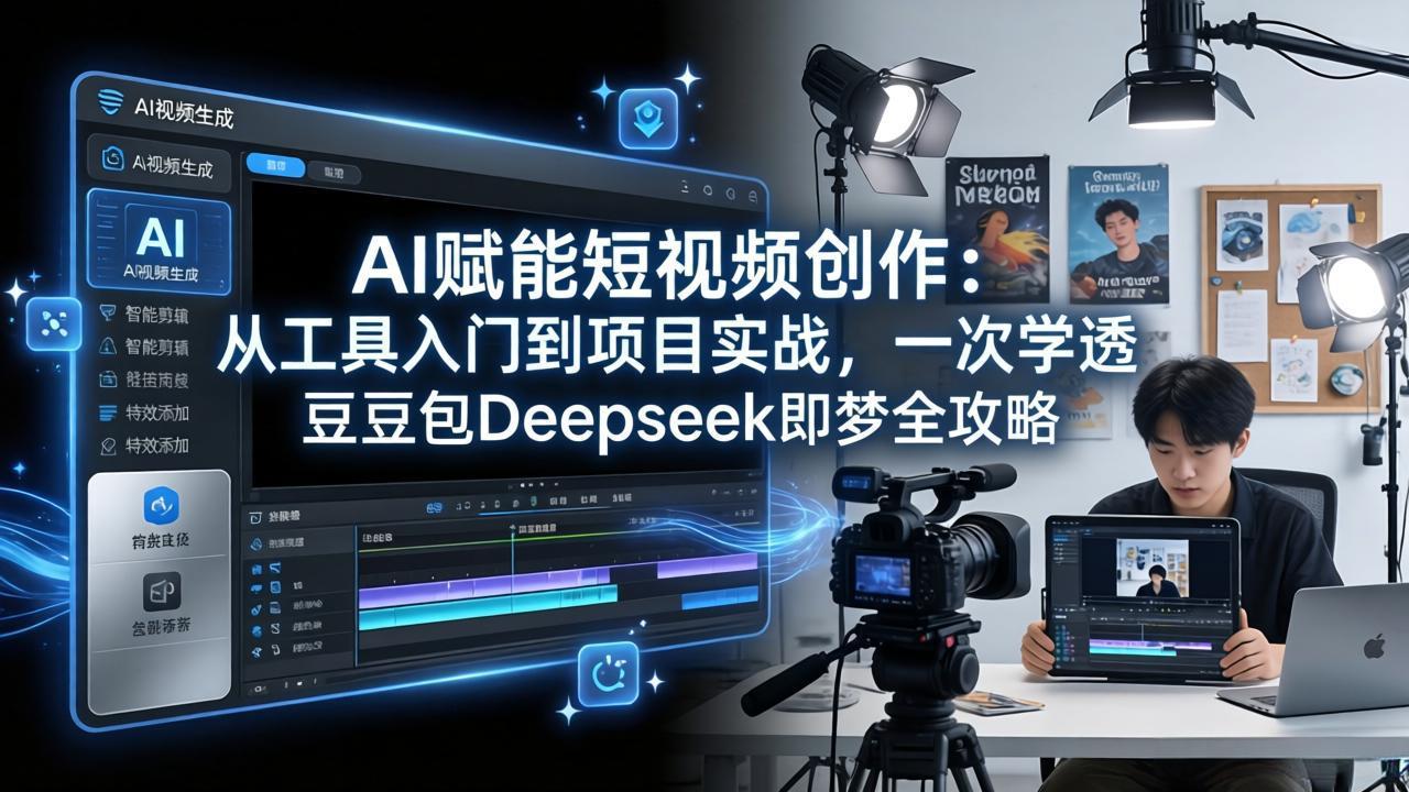 AI赋能短视频创作：从工具入门到项目实战，一次学透豆包Deepseek即梦全攻略-旺仔资源库