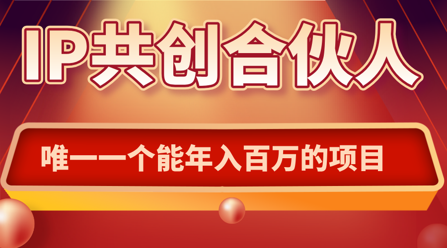 如何通过IP共创合伙人一起合伙“卖项目”-旺仔资源库