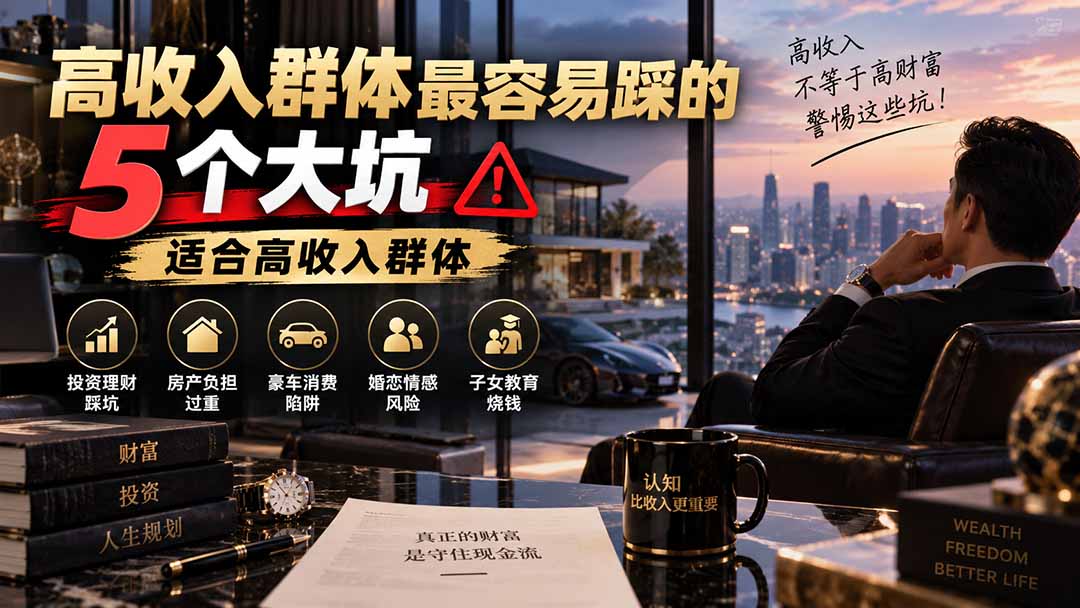 付费文章:高收入群体最容易踩的5个大坑,适合高收入群体-旺仔资源库