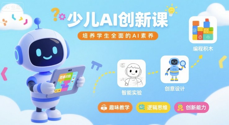 少儿AI创新课，培养学生全面的AI素养-旺仔资源库
