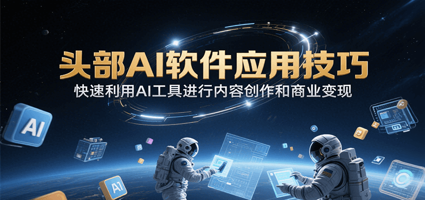 头部AI软件应用技巧，快速利用AI工具进行内容创作和商业变现-旺仔资源库