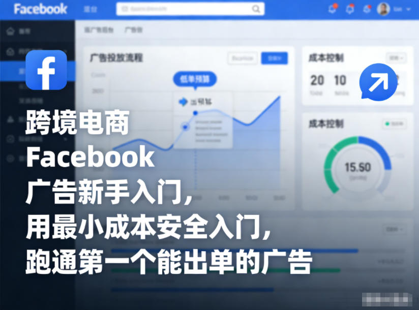 跨境电商Facebook广告新手入门，用最小成本安全入门，跑通第一个能出单的广告-旺仔资源库