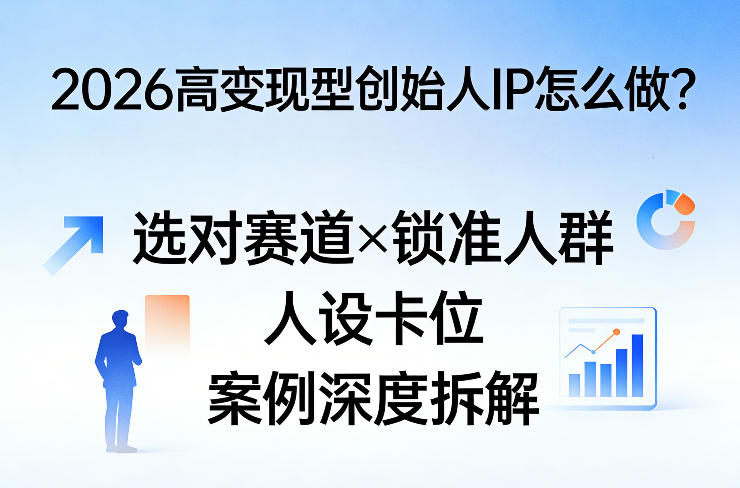 2026高变现型创始人IP怎么做？选对赛道×锁准人群×人设卡位×案例深度拆解-旺仔资源库