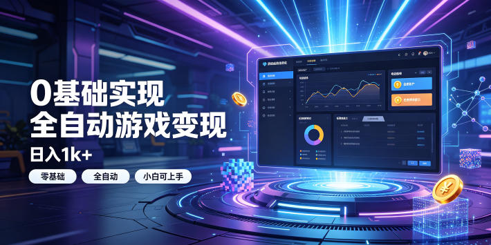 0基础实现全自动游戏变现，日入1k+，小白直接上手搞钱！【揭秘】-旺仔资源库