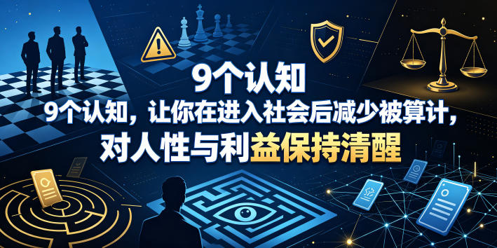 付费文章：9个认知，让你在进入社会后减少被算计，对人性与利益保持清醒-旺仔资源库