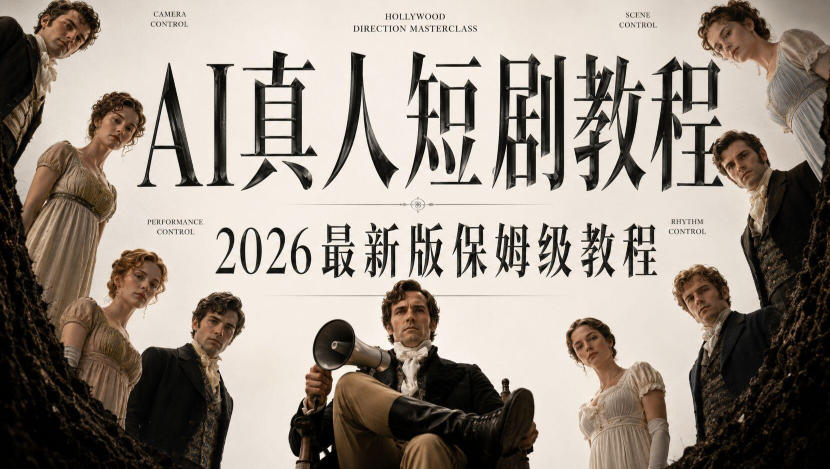 AI真人短剧制作全流程,AI视频大佬专为零基础研制的AI短剧教程,保姆级教程,新手一学就会!-旺仔资源库